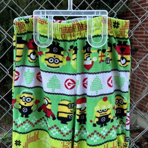 Despicable Me Minions Fleece Elastic Waist Pajama Pants PJs Bottoms Green Boys M - Picture 6 of 16